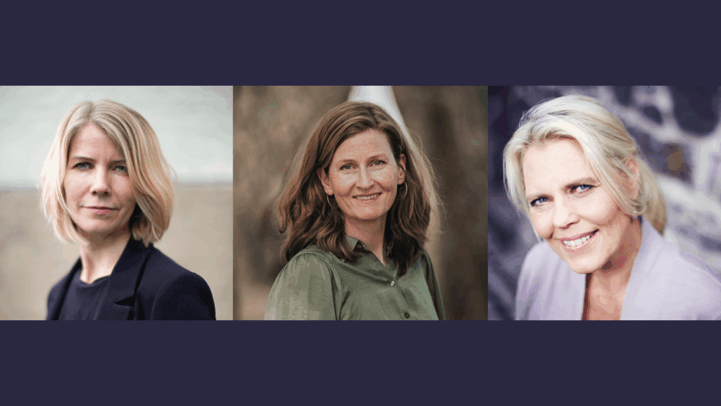 Plakat til bokbad med Therese Tungen, Guro Kulset Merakerås og Ellen Vahr.